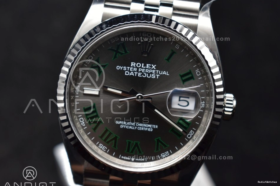 Edition Steel Green 562 Jubilee VR Gray 36 Bracelet Markers EasyMatch on DateJust 126234 1:1 Roman Best Clean 904L Dial 1222